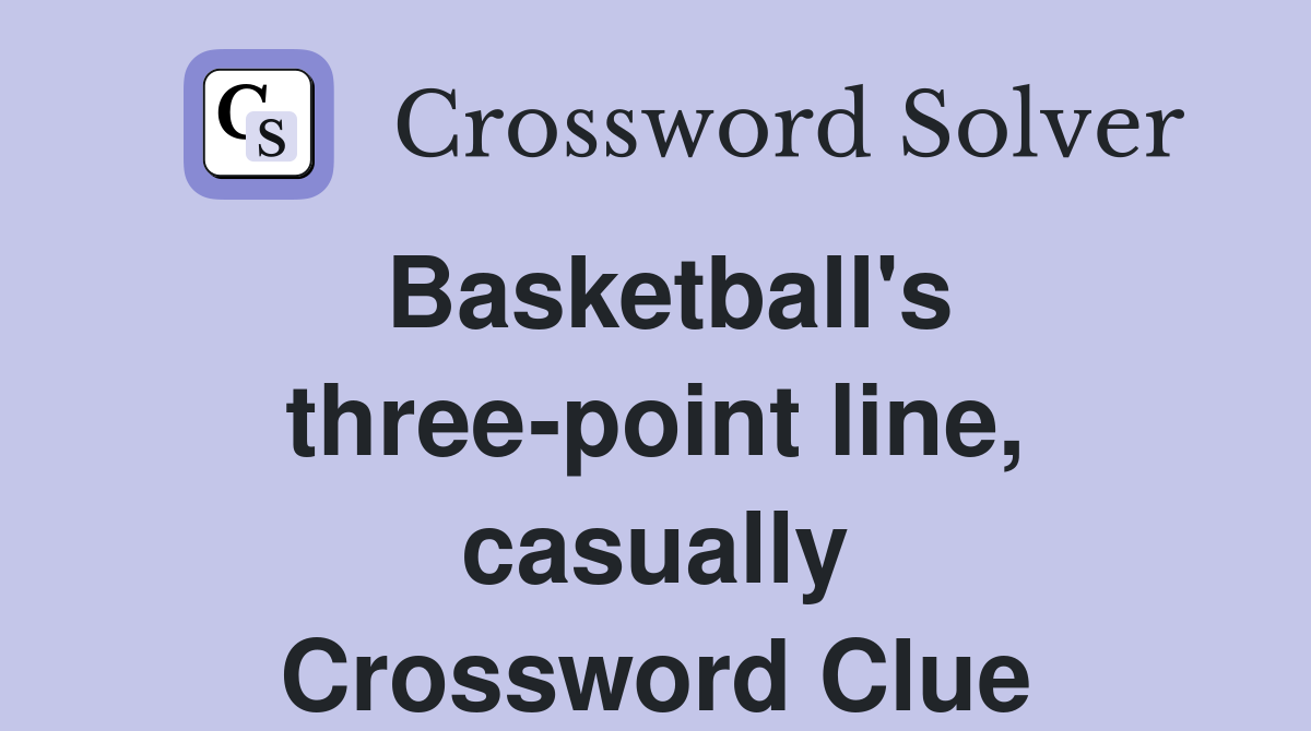 basketball 3 point line crossword